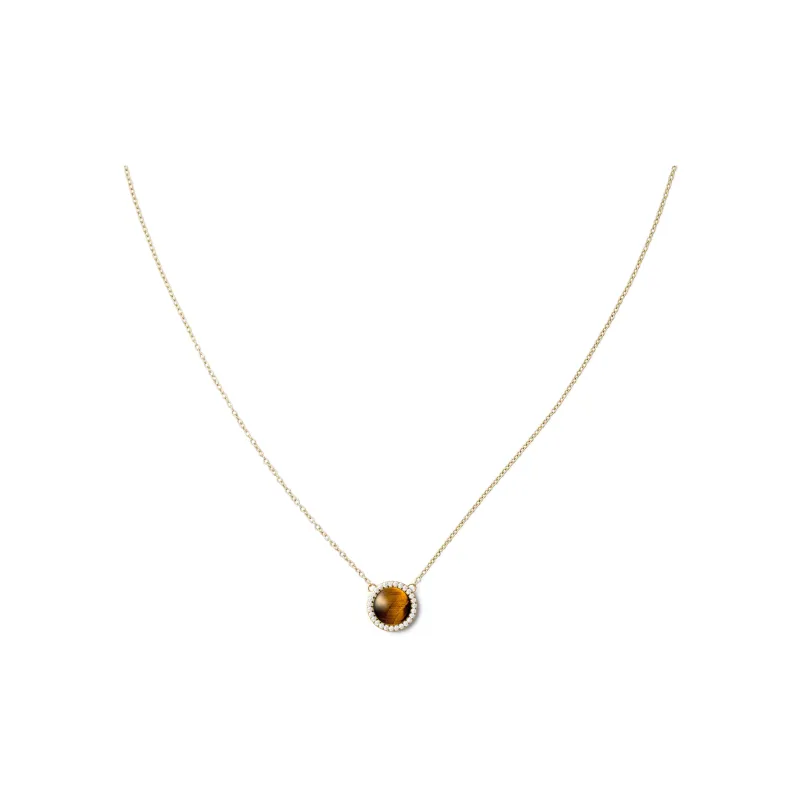 Daniel Wellington Tiger's Eye Stone Necklaces Women's-0