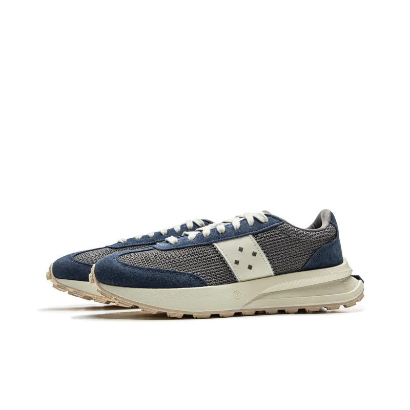 LiNing Wear Resistant Slip Resistant Coverage Low Top Casual Shoes Unisex Gray Blue-2