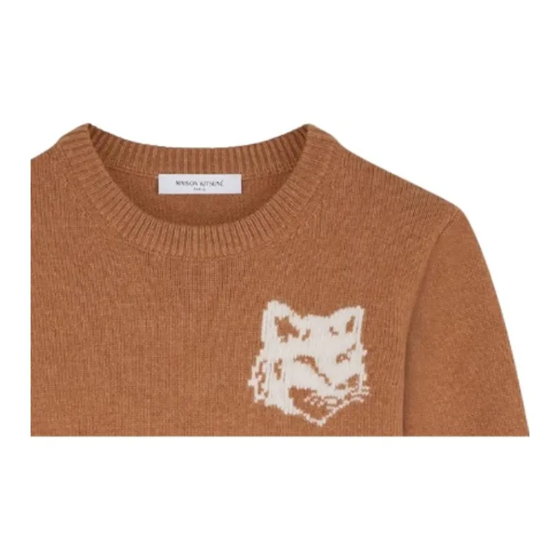 Maison Kitsune Fox Head Intarsia Regular Jumper-2