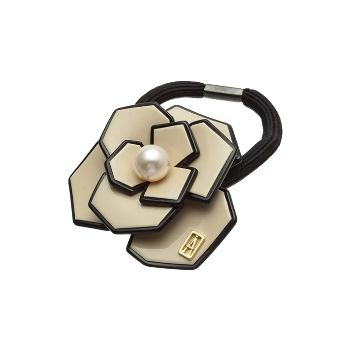 ALEXANDRE DE PARIS Minimalist Camellia Collection Hair Tie Women's-2