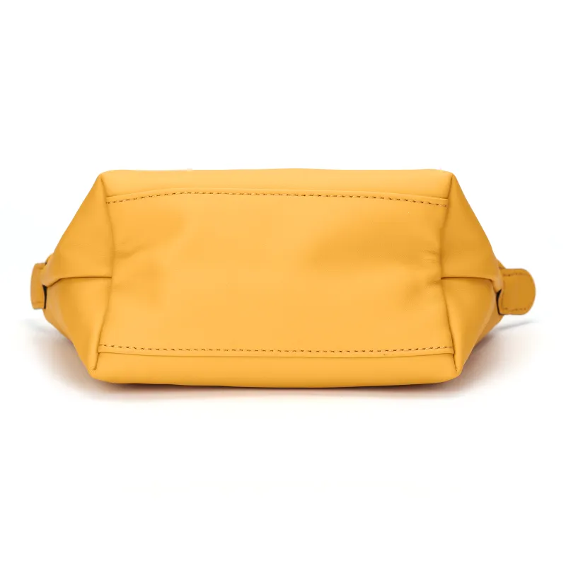 LONGCHAMP Le Pliage Xtra Cow Leather Shoulder Bag Crossbody Bag Handbag Mini Women's Apricot Orange-5