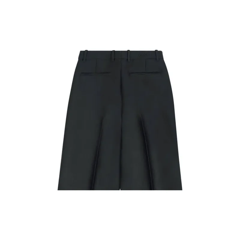 GUCCI Embroidered Gabardine Pants-4