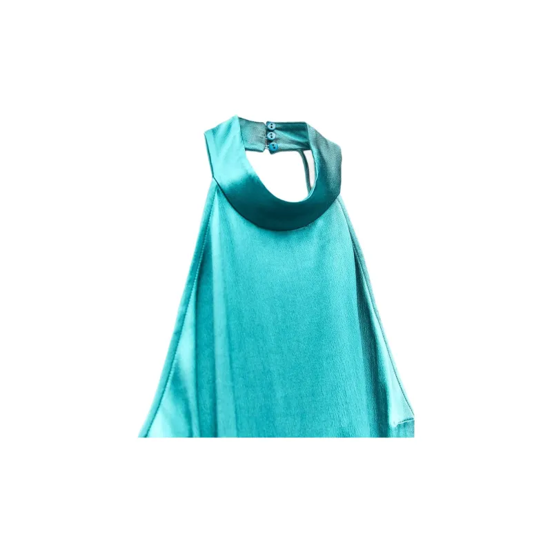 ZARA Sleeveless Dress Women's Lake Green-3