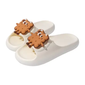 LUNNIFEIYA Platform Summer Indoor Home Cute Slip Resistant Odor Resistant Couple's Slippers