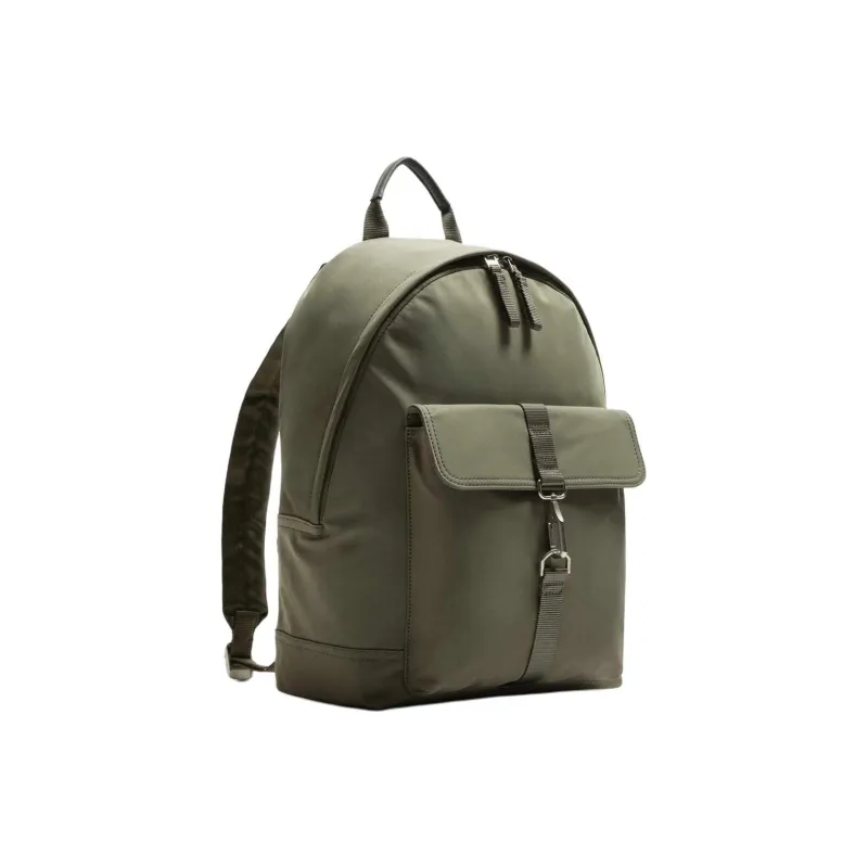 ZARA Polyester Backpack Large Size Men's Khaki Green-1