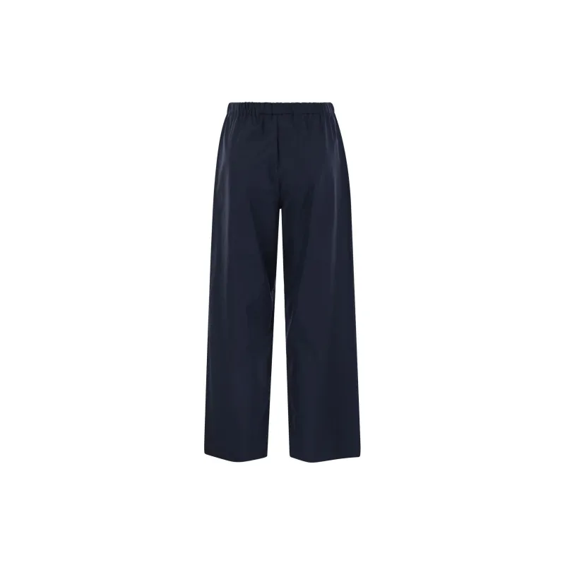 'S MAX MARA Argento Drawstring Wide Leg Trousers-1