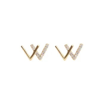 Yiru Alloy Electroplated Stud Earrings Women's