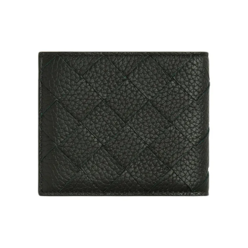 Bottega Veneta Intrecciato Cow Leather Wallet Men's Dark Green-0