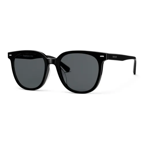 PARZIN Plate Frame Round Sunglasses Unisex