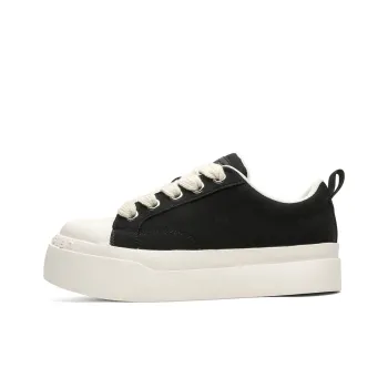 KUNGFUDEER Thread Line Collection Anti Slip Wear Resistant Low Top Skateboard Shoes Unisex Black