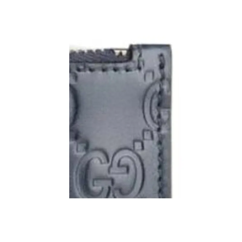 GUCCI Cow Leather Money Clip Wallet Card Holder Men's Blue-8