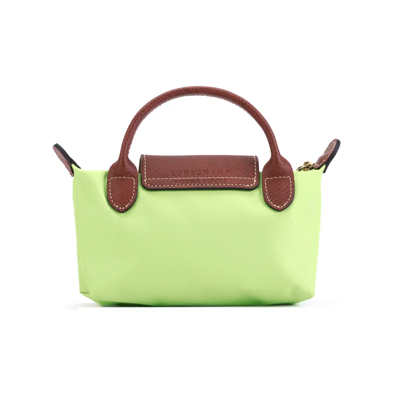 LONGCHAMP Le Pliage Recycled Canvas With Leather Trim Canvas Bag, Dumpling Bag, Handbag Regular Women's Green-5
