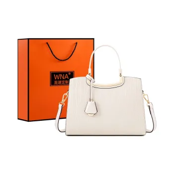 Vigno Synthetic Leather Handbags Crossbody Bags Large Size Women's White/Black