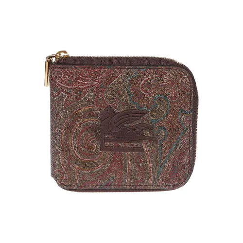 ETRO Cotton Wallet Men's Red Brown
