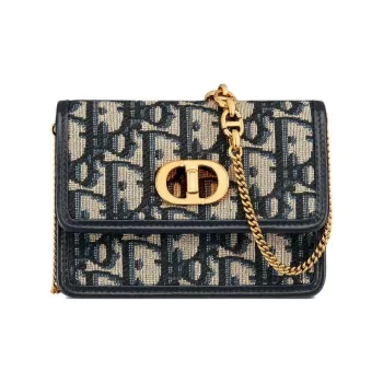 DIOR Miss Caro Cotton Shoulder Bag Mini Women's Black