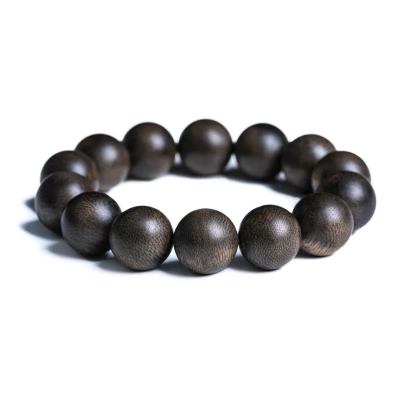 GUMUJIANG Agarwood Beaded Bracelet Plain Band Chinese Fashion Trend New Chinese Style Unisex-16