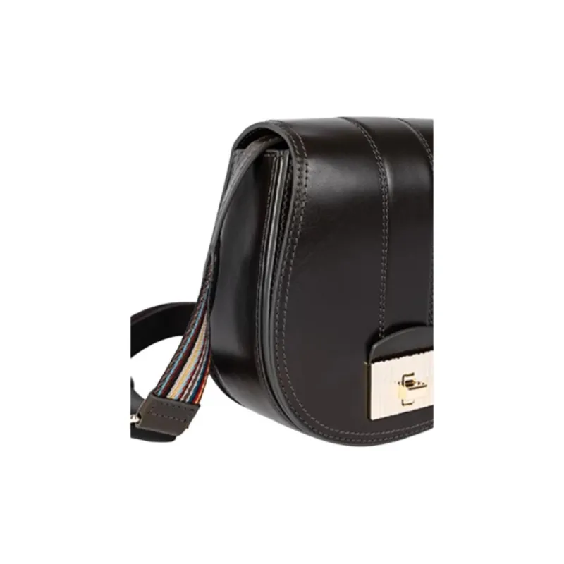 Paul Smith Cow Leather Crossbody Bag Medium Size Women's Dark Green-2