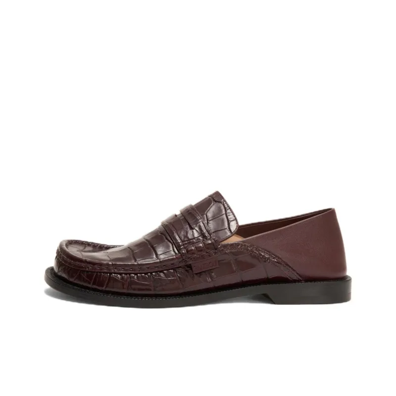 LOEWE Campo Loafers Women's Red Brown-0