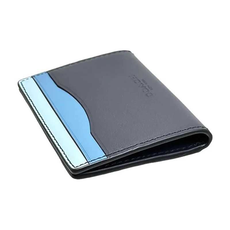 COACH Card Case Calfskin Document Wallet Card Holders Mini Men's Midnight Blue & Pacific Blue-3