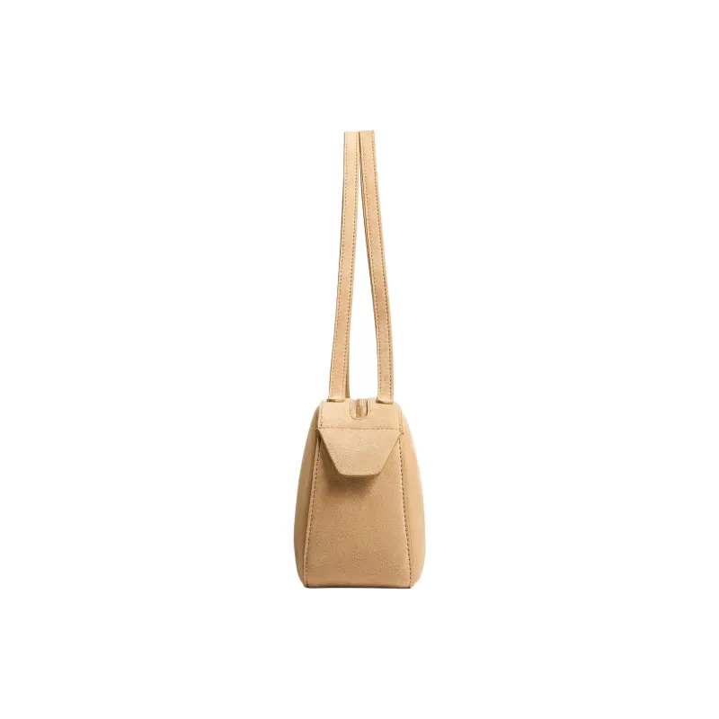 KHAITE Leather Shoulder Bag Women's Wheat-2