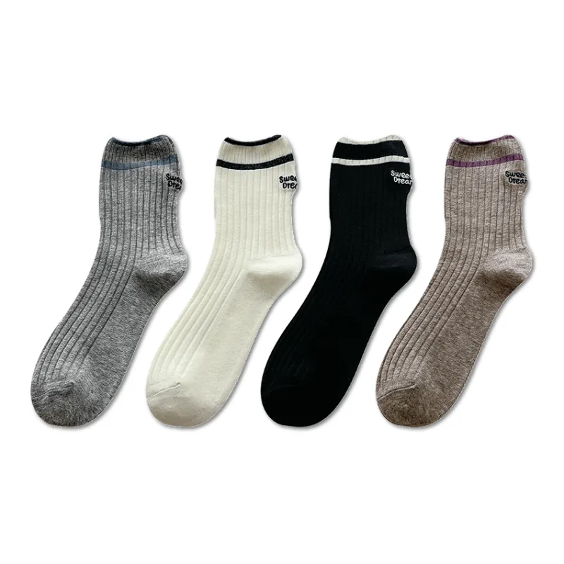 AUGUST Mid-Calf Socks Women's 4 Pack Mix And Match-0