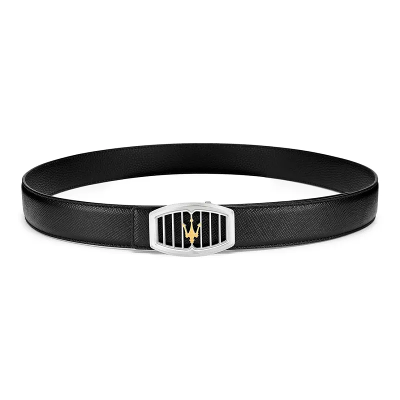 Maserati Cow Leather Belts Men's 3.4cm-7
