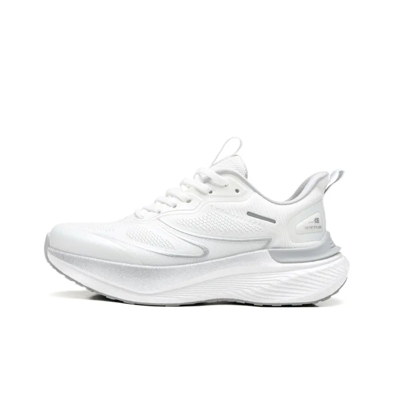 Meixi Breathable Lightweight Low-Top Running Shoes Men's Ivory White-0