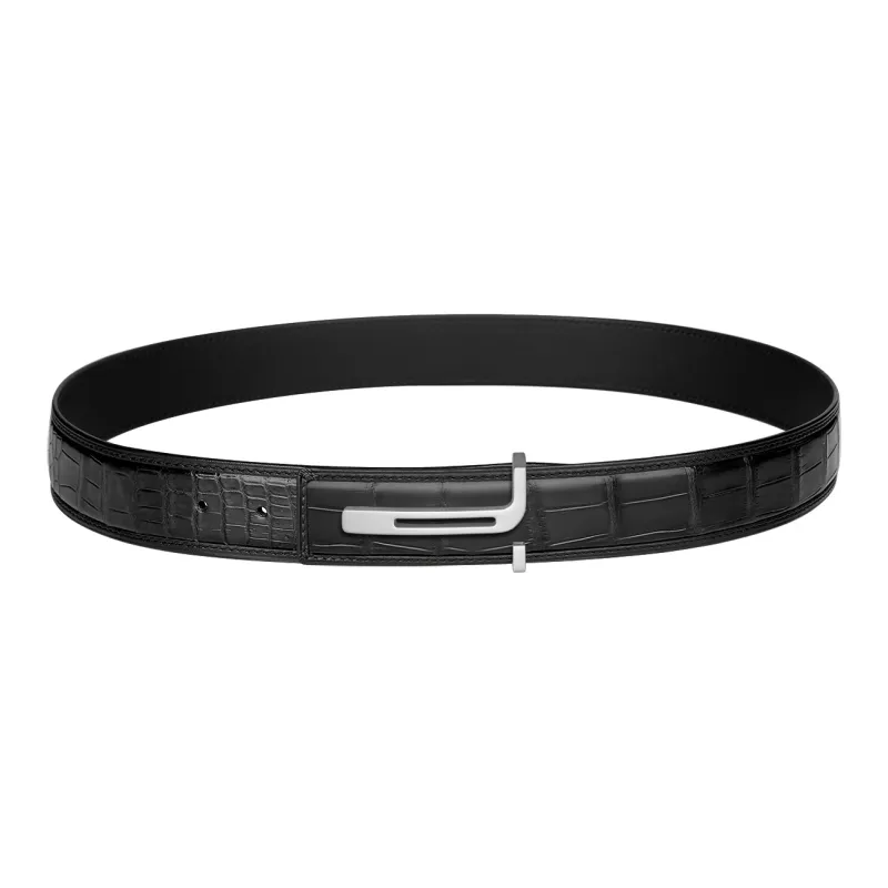 Jaylen Oos Crocodile Leather Leather Belts Men's 3.8cm-3