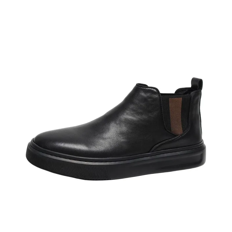 Ruomini Short Chelsea Boots Men's Black-0