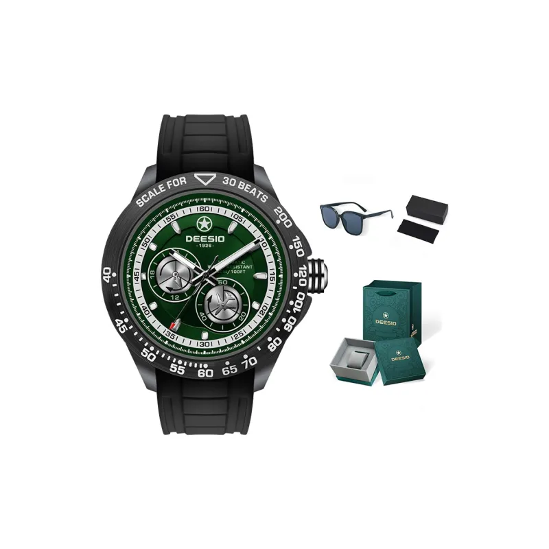 DEESIO Pilot Collection Automatic Mechanical Movement Silicone Strap Watch Men's Watches Blue Dial-4