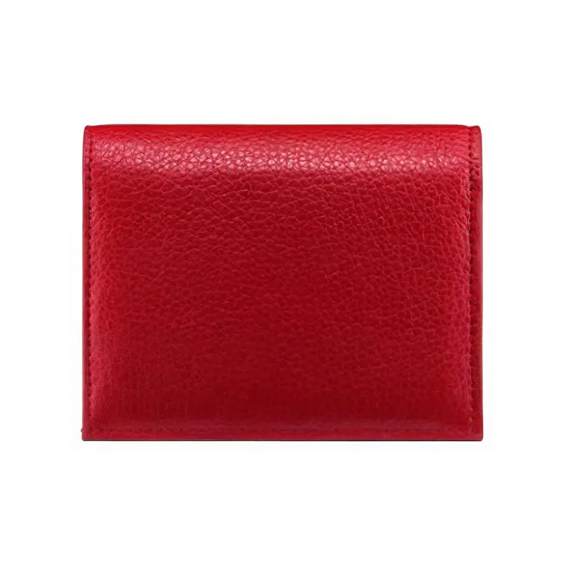 GUCCI Leather Wallets Card Holders Regular Women's Red-2
