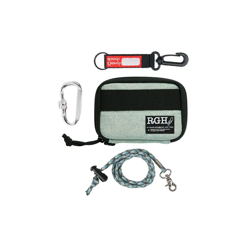 Rough Enough Denim Card Holder Unisex Denim Blue-3