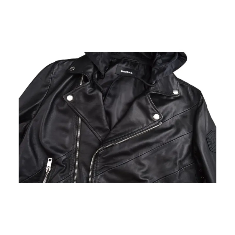 DIESEL Leather Jacket Men's Multicolor-2