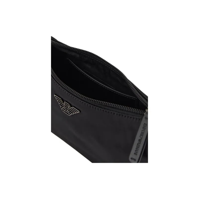 EMPORIO ARMANI Polyamide Shoulder Bag, Crossbody Bag Mini Men's Black-3