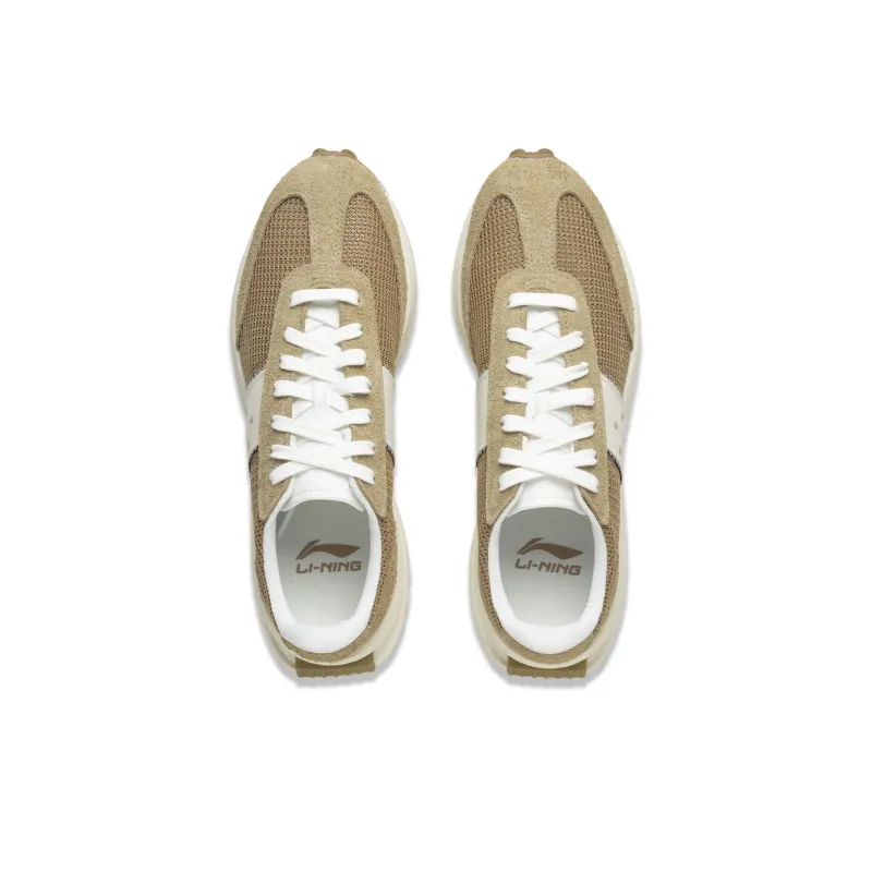 LiNing Lightweight Boat Abrasion Resistant Slip Resistant Coverage Low Top Casual Shoes Unisex Khaki-3