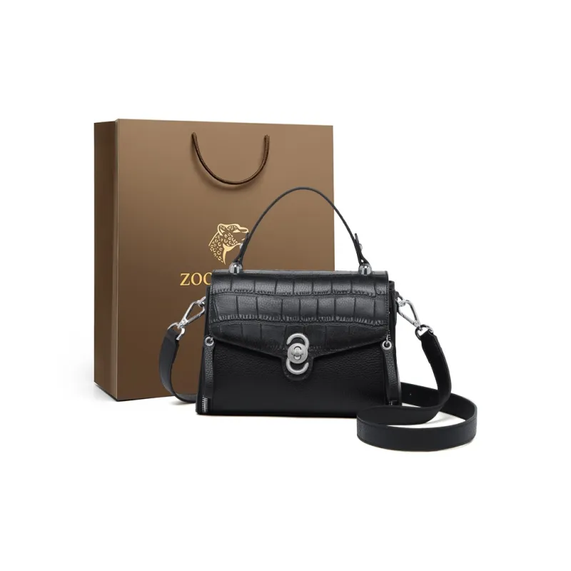 ZOOLER Top Grain Cow Leather Versatile Practical Crossbody Handbag Women's Multicolor-0