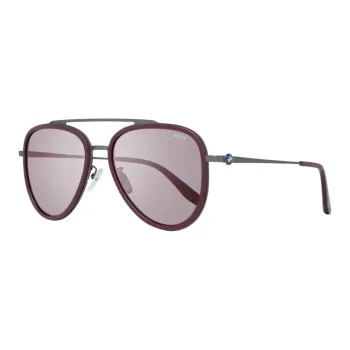 BMW Plastic Metal Aviator Sunglasses Women's Red