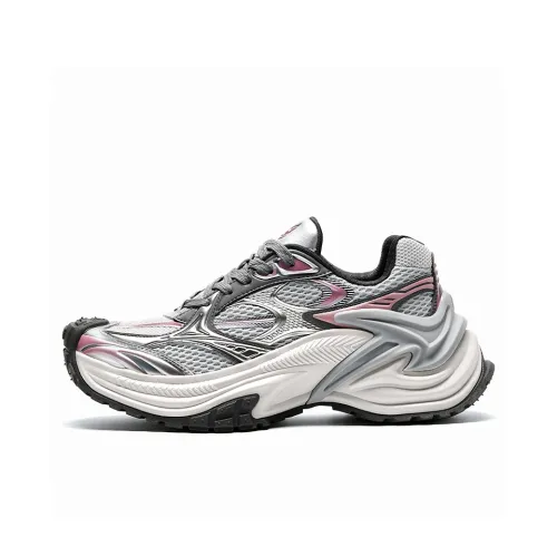 OGR Cushioning Rebound Slip Resistant Low Top Casual Training Running Shoes Women's Gray Pink OG Pink