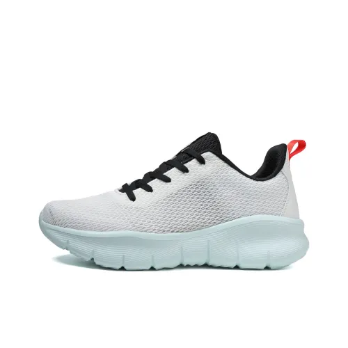 GORNORNIE Slip Resistant, Abrasion Resistant, Breathable Low Top Casual Sprint Training Running Shoes Men's White Blue