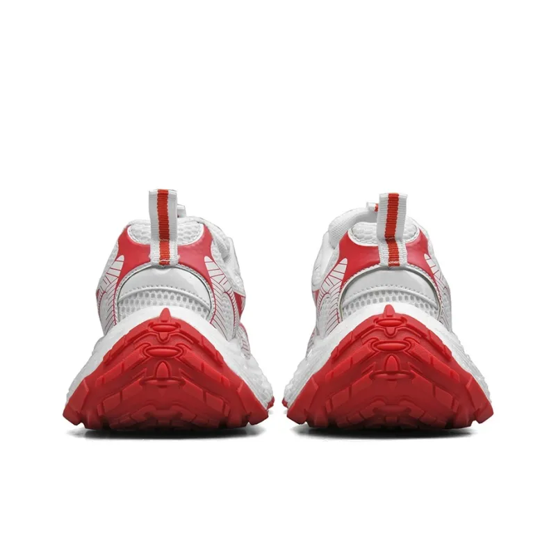Kuding Chunky Sneakers Unisex Low Top White/Black/Silver/Red-21