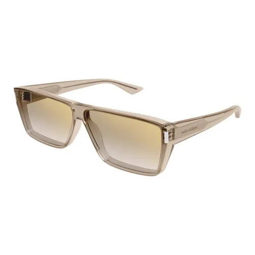 SAINT LAURENT Bio Injection Molded Irregular Shape Sunglasses Men's Yellow