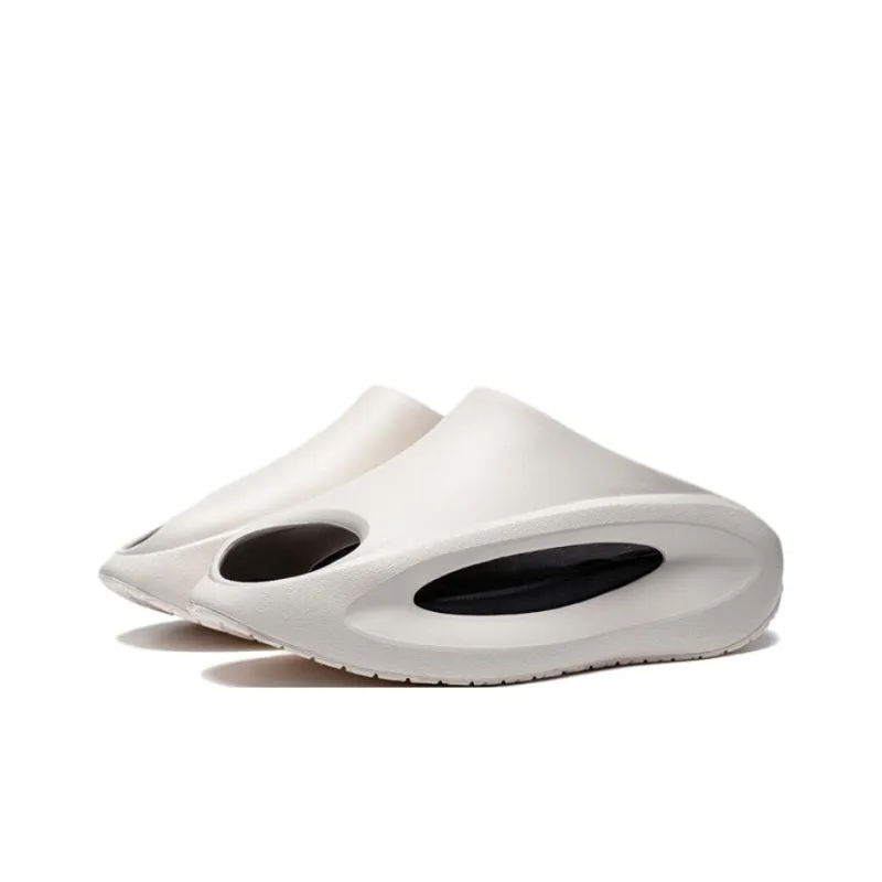 LiNing Yun You Slay Abrasion-Resistant Cushioning Slip-Resistant Slide Slippers Unisex White Black-2