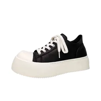 WJA Slip Resistant Cushioning Impact Resistance Abrasion Resistant Low Top Skateboard Shoes Unisex Black