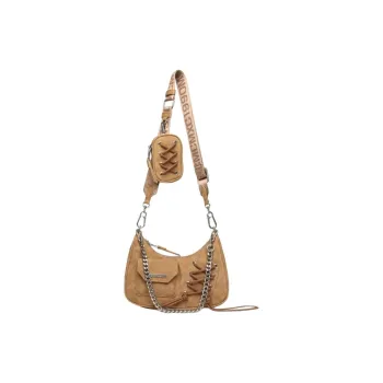 STEVE MADDEN PU Crescent Bag Shoulder Bag Small Size Women's Yellow Brown