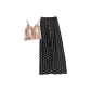 8308.5# Nude Pink Camisole+Polka Dot Black Pants