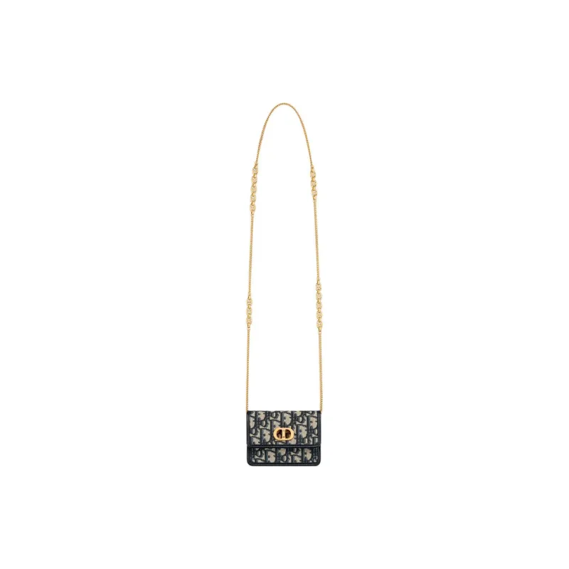DIOR Miss Caro Cotton Shoulder Bag Mini Women's Black-1