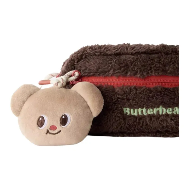 ZARA Butter Bear Collaboration Polyester Toiletry Bags Clutches Unisex Brown-5