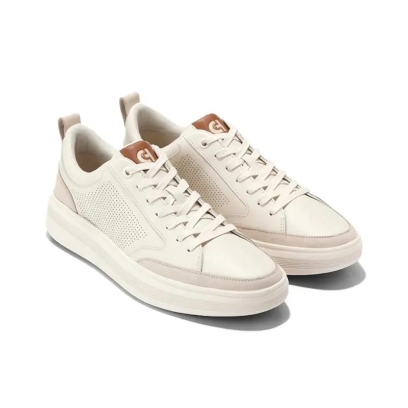 COLE HAAN Cushioning Low-Top Skateboard Shoes Men's Beige-1