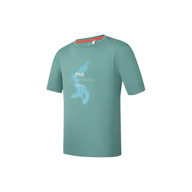 FILA CYCLING T Shirt Men's Tempered Copper Green-1