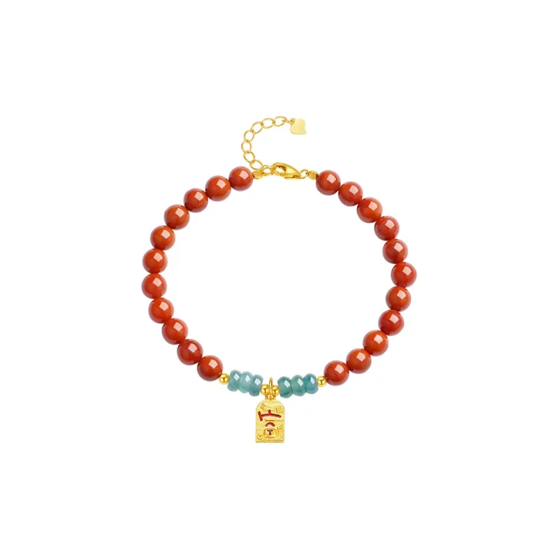 CHOW TAI SENG Southern Red Agate Bracelets Unisex-1